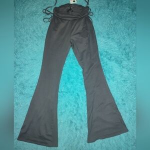 Fold over flared leggings